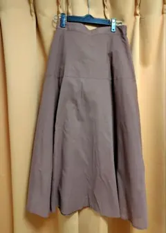 春物✨ ブラウン フレアスカート ゴムウエストMサイズ✨