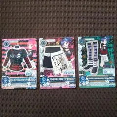 旧アイカツカード ストライプロングTシャツコーデ コンプリート ３枚セット