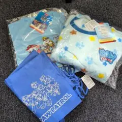 PAW PATROL パジャマセット 水色 ナップサックつき（110）