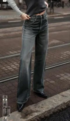 ZARA JEANS TRF EXTRA WIDE LEGハイウエスト 34