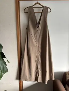 【新品】coen コーエン　ベージュ色 大人ジャンパースカート