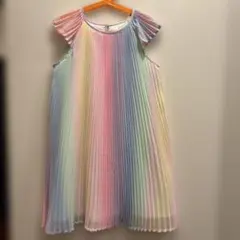 パステルプリーツノースリーブワンピース