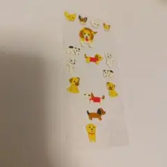 犬　イラスト　シールセット ぷっくり　平成レトロ