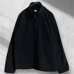 UNIQLO ユニクロ　フリースジャケット　裏起毛　ポケット付　ブラック　M相当