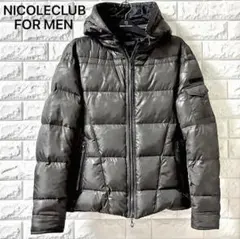 【超美品】NICOLECLUB FOR MEN 迷彩 ダウンジャケット・サイズM