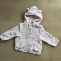GAP フード付きピンクカーディガン 6-12ヶ月