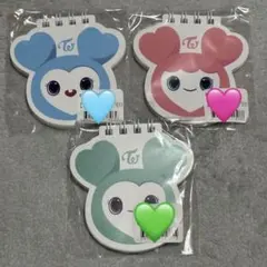 TWICE READY TO BE メモ帳セット ナブリー、モブリー、ミブリー