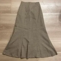 【Te chichi 】チェック柄　ロングスカート　マーメードライン