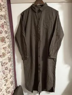 値下げしました！ハートマーケット ロングワンピース シャツ 千鳥格子