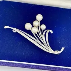 【美品 最高級】ミキモト パール ブローチ 5珠 フォーマル 皇室御用達