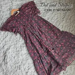 Dot＆Stripes CHILD WOMAN エスニック ワンピース ギャザーのサムネイル