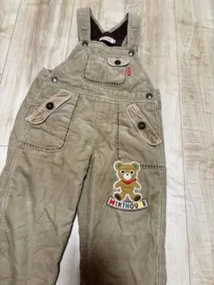 ミキハウス 裏起毛 オーバーオール