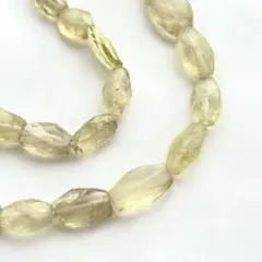 天然石　レモンクォーツ　天然石ビーズ　まとめ売り　貫通穴