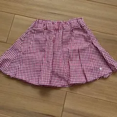 赤と白のギンガムチェック スカート アプレ
