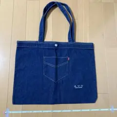 a.v.v デニム トートバッグ フロントポケット付き