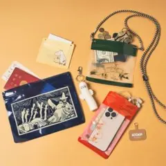 MOOMIN ニョロニョロマスコットキーホルダー ＆ジッパープラケース4枚セット