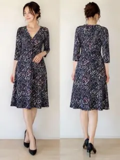 【美品】FIFILLES PARIS ペイズリー柄カシュクールワンピース T1のサムネイル