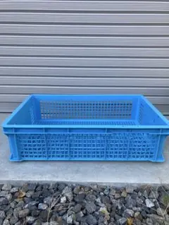 青いプラスチック製メッシュコンテナ　3枚セット