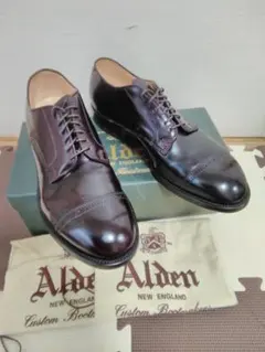 d*9様 【新品Reject 】Alden オールデン 56201 コードバン オールデン ストレートチップ コードバン ダークバーガンディ （ALDEN