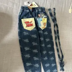 新品タグありトムとジェリー デニムパンツ 130サイズ