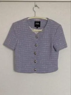 ZARA ラベンダー ツイード