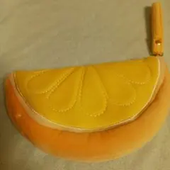 レモン型 ポーチ ストラップ付き 小物入れ