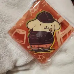 ポムポムプリン新品 オレンジポーチ カラビナ付き