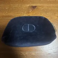Dior ネイビー ベルベット ポーチ