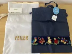 【美品】FEILER 「ハイジ」柄の上履き入れ　ポーチ