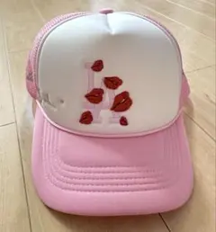 未使用★ LA ROPAトラッカーメッシュキャップ白ピンク