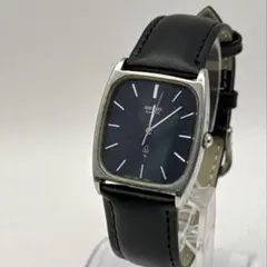 稼働品】セイコー シャリオ クォーツ 4130-5010 青文字盤 新品ベルト