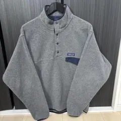 Patagonia Synchilla シンチラ スナップT グレー ネイビーM