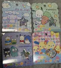 おはじき　サンリオ　おはじきフレークシール　はぴだんぶい　ポチャッコ　シナモン