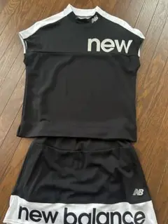 New Balance シャツとスカートのセット ブラック