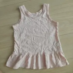 組曲 110 115 120 フリル付き 薄ピンク タンクトップ ノースリーブ