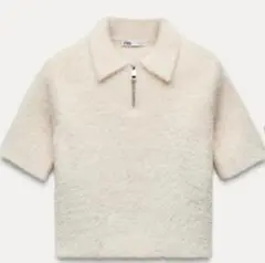 ZARA ザラ フェイクファー ポロトップス　「F125のサムネイル