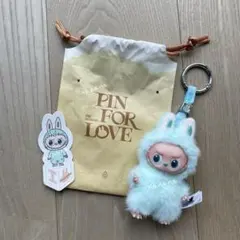 【I グリーン】ラブブ POP MART PIN FOR LOVE イニシャル