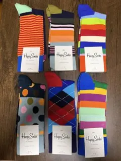 ハッピーソックス　6足セット　新品　26cm〜29.5cm