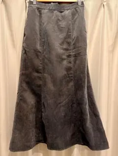 【nico and...】ダークグレー コーデュロイ フレアスカート