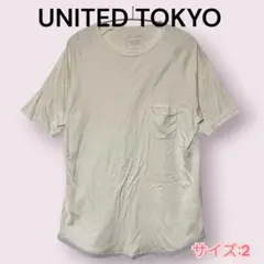 UNITED TOKYO 日本製 ポケットTシャツ 半袖 オフホワイト サイズ2のサムネイル