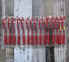 新品未使用　サラサクリップ　ノベルティボールペン　塾　0.5ミリ赤15本