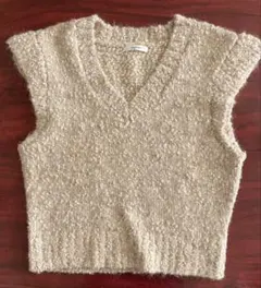 DISCOAT Vネックノースリーブニットベスト Fサイズ