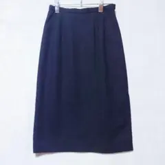 ジョルジュ・レッシュ 無地 タイトスカート 上品 ブラック 膝丈 ウール混のサムネイル
