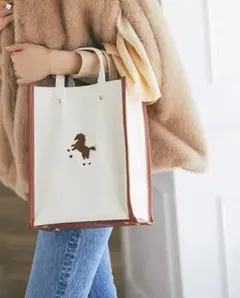 SEVEN TEN セブンテン ワンポイント刺繍 トートバッグ 馬