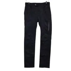 OAKLEY オークリー 総柄ゴルフパンツ　スリムシルエット　刺繍ロゴ　ブラック