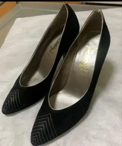 YSL イヴサンローラン スエード パンプス ブラック　22.5のサムネイル