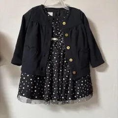 パーティドレスkid黒のカーディガンとワンピースセット　SALE