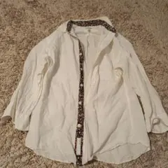 BEAUTY & YOUTH ホワイト七分袖シャツ XS