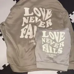 ベージュ フード付きトレーナー 親子ペア 2枚セット