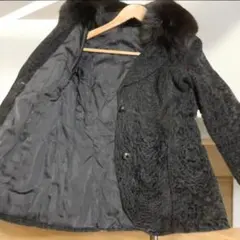 黒 毛皮ジャケット ファー襟付きエレガントフォーマル エレガント 高級感9